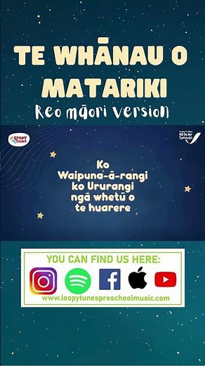 Te Whānau O Matariki (reo māori version)
