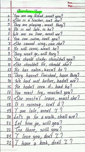 Question Tag English Grammar || Writeology TV || Shorts