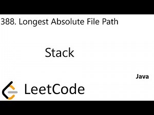 LeetCode 388 | Longest Absolute File Path | Stack | Java