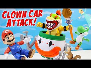 Super Mario Galaxy Movie Bowser Jr Clown Car Exclusive with Water Reveal Review