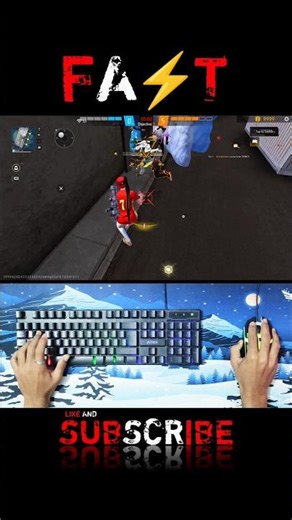 free fire keyboard mouse gameplay with handcam→pc gameplay