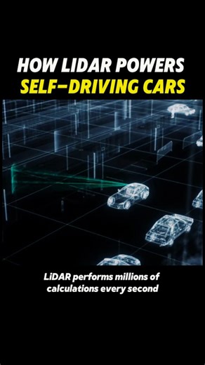 TechBehindThings on Instagram: "😈THE EYES OF A ROBOT: How LiDAR Powers Self-Driving Cars! 🚗 The technology that enables self-driving cars to "see" and navigate the world is called LiDAR (Light Detection and Ranging). It's a game-changer for autonomous vehicles! 1. The Principle: Light Pulse Measurement LiDAR works by constantly sending out beams of infrared laser light and measuring how long it takes for those beams to return. Emission: LiDAR sends millions of invisible light pulses. Reflectio