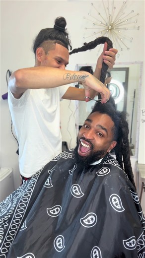 Unc cut the dreads after 12 yrs 😮 #fyp #feed #viral #dreads | dreads hair