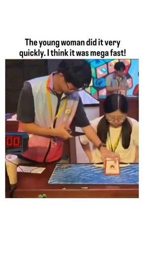 @serious_brofun on Instagram: "Instagram shares a 17-second video clip from a youth speedcubing competition where a young woman assembles a Pyraminx puzzle in under 15 seconds, starting from a scrambled state on a blue mat with a 90-second timer. Posted by on December 14, 2025, the caption emphasizes the solve's exceptional speed, sparking 256 replies mostly in Indonesian praising it as "cepet banget" (super fast) and generating 448,000 views. This highlights the rising global interest in speedc