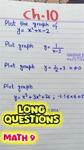 Math Class 9th Chapter 10 Most Important Long Questions #math #exam #2026