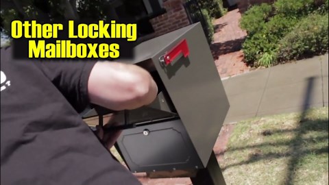 Mail Boss 7206 Package Master Curbside Locking Security Mailbox | Black,Medium