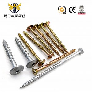 [Hot Item] Wood Structural Lag Screws, Yellow Coated Torx/Star Drive Heavy Duty Construction Wood Screw, Modified Truss Washer Head
