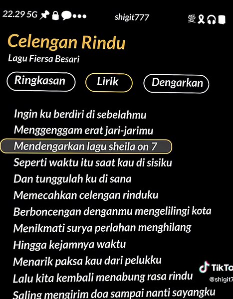 Lirik Lagu Celengan Rindu oleh Fiersa Besari