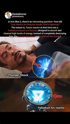 How Iron Man Survived Thor’s Lightning ⚡🤯 #shorts #marveldetails #mcu