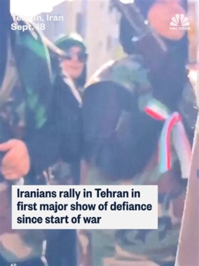 Hundreds of thousands of Iranians rallied Friday in a government-organized show of defiance after months of war, pledging their readiness to take up arms in the biggest such demonstration since the United States and Israel attacked in February.