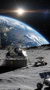 A scientific research outpost on a barren moon #nasa #orionspacecraft #spacecraftnasa #orion #interstellarspace #iss #short #spacecraft | Space Voyager