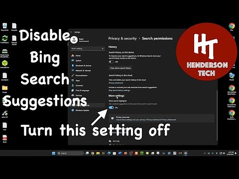 Disable Bing Search Suggestions in Windows 11 Search Bar