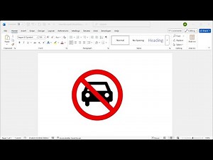 How to create no car traffic sign in word