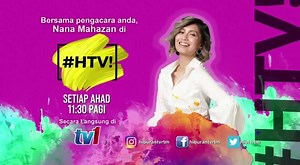 Tunggu ekk...Kita jemput Azlee Khairi & Tasha Shilla ke studio #HTV! Ahad ini 11.30pg bersama Nana Mahazan 🤟🏻 Berkenalan dgn videographer, photographer & penerbang drone yg super kreatif Hendrik Sulaiman di TV1 | Hiburan TV RTM