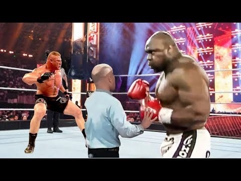 WWE The boxer injured Brock Lesnar, but was instead knocked out.