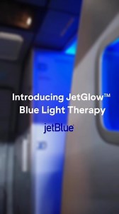 88K views · 492 reactions | Introducing JetGlow™ - the first ever inflight blue light therapy designed to optimize circadian alignment, reduce jet lag, and enhance cellular recovery at altitude. Now available in Mint, because your skin deserves to stay blue-tiful both on the ground and at 35,000 feet.✈️ | JetBlue | Facebook