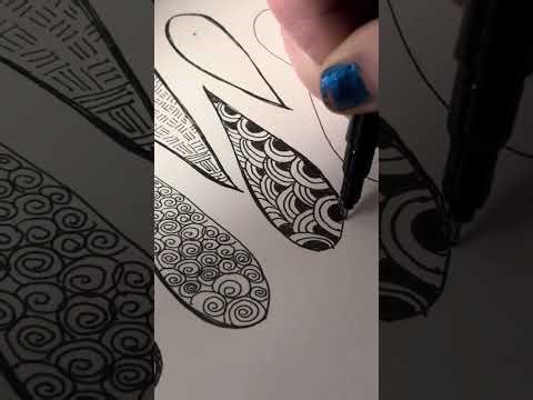 My first video of relaxing Zen tangled drawing.