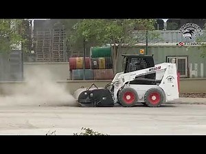 20191029 wolverine skid steer loader sweeper at cement factory 1