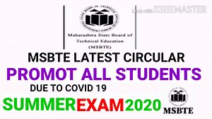 Msbte Latest circular summer exam 2020