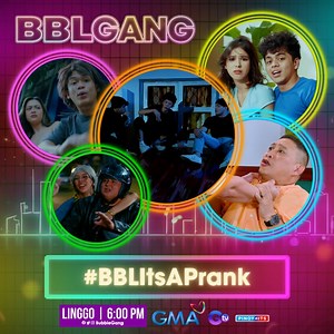 2.4K views · 85 reactions | Uyyy, mahal ka raw niya! .... IT'S A PRANK! I혤혩혦호 naman, 'di mabiro! Maki-hang out kasama ang buong tropa ng #BBLGANG, 6:00 PM sa GMA para sa #BestWKNDEver! Gamitin ang official hashtag: #BBLItsAPrank | Bubble Gang | Facebook
