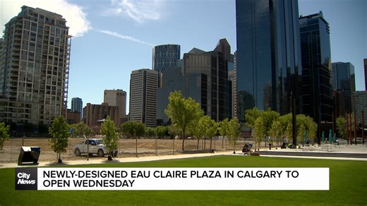 Newly-designed Eau Claire Plaza in Calgary to open Wednesday