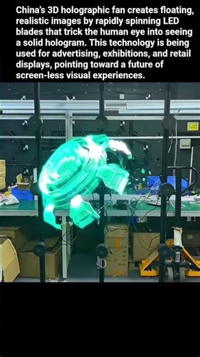 China’s 3D Holographic Fan Is the Future of Displays. #holographicdisplay #hologram #holographics