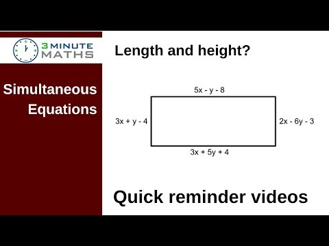 Solve a Simultaneous Linear Equation - word problem QV Q8