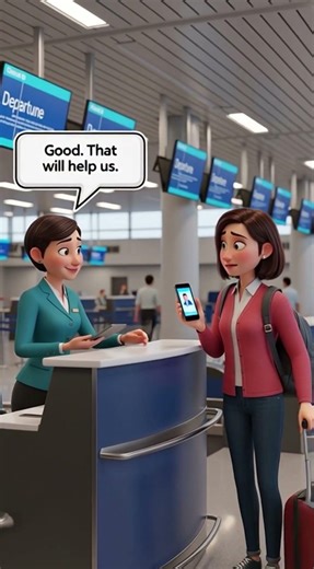 ✈️🛂 “Passport Lost at the Airport”🎭 At the Airport Help Desk#1minute #learning#easyenglish#teaching