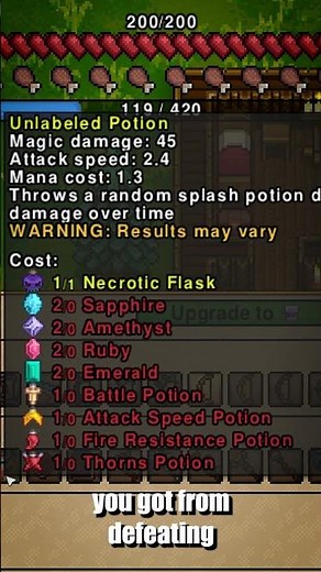 A New Weapon Is Coming To Necesse In 1.0! Unlabled Potion!