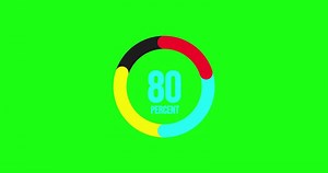 Download Green screen percentage animation for free