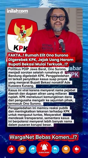 Rumah Elit Ono Surono Digerebek KPK, Jejak Uang Haram Bupati Bekasi Mulai Terkuak #KPK #Korupsi