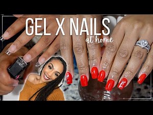 How to do GEL X NAILS at home + beginner level | step by step tutorial ♡