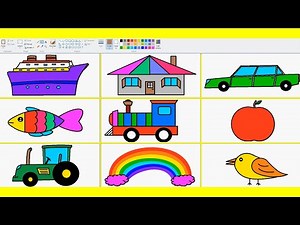 Easy Drawing For Kids - How To Draw Step By Step - Draw In Ms Paint