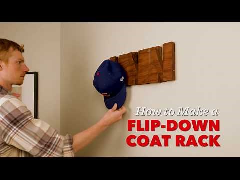 How to Make a Flip-Down Wall-Mounted Coat Rack