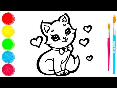 How to Draw a Cute Cat | Step by Step | Easy Drawing & Painting