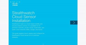 Stealthwatch Cloud Sensor Installation
