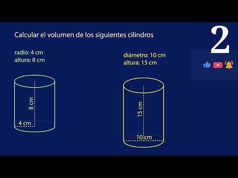Cómo calcular el VOLUMEN de un CILINDRO 🛢 (radio y diámetro)