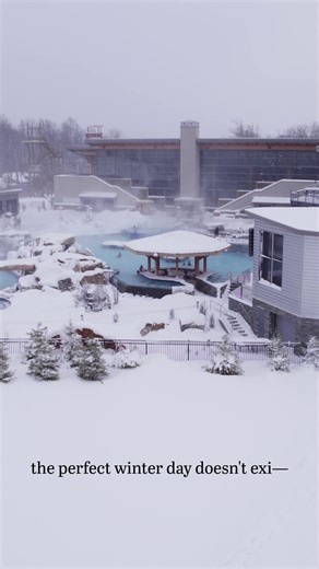 Enjoying a Heated Pool on a Snowy Day in Pennsylvania