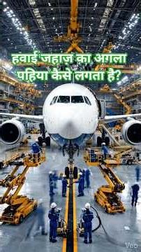 हवाई जहाज़ का अगला पहिया कैसे लगता है? #qyvoralabs #shortvideo #youtubeshorts #airplane #fypage