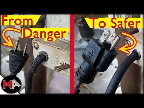 Installing a 3-Prong Grounded Power Cord on a Vintage Delta Drill Press