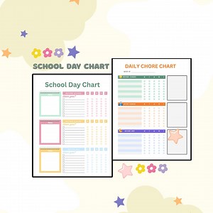 Kids Daily Chore Chart, School Day Checklist (printable PDF) - Etsy Canada