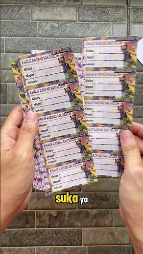 Stiker penanda nama buku sekolah murid tahun ajaran baru #penandanama #namabuku