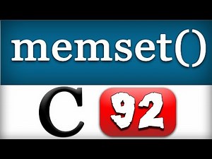 memset Function in C Programming Language Video Tutorial