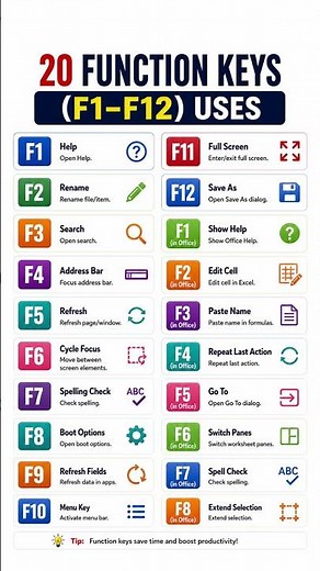 20 Function Keys (F1–F12) Uses Every PC User Should Know