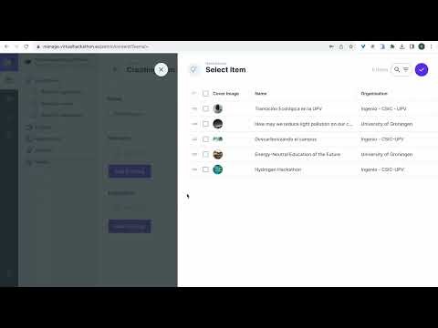 The Virtual Hackathon Platform. Creation of a team | 18/25 | UPV