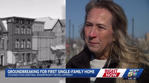 Covington breaks ground on riverfront development for new homes, businesses