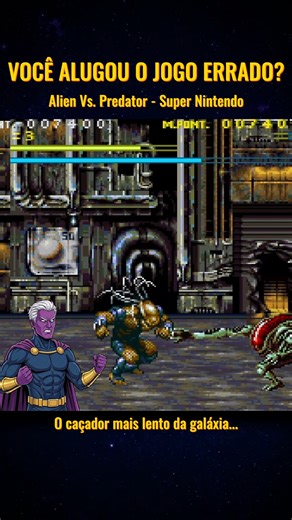 O Colecionador de Quase Tudo on Instagram: "Quem nunca caiu nesse "golpe" na sexta-feira à noite? 🙋‍♂️ Você via a capa "Alien vs. Predator" na locadora e pensava: "Nossa! É aquele jogo do fliperama!". Chegava em casa, ligava o Super Nintendo e... a realidade batia. A versão de console (feita pela Activision) não tinha nada a ver com o arcade... 👇 Você gostava desse jogo ou também se decepcionou? #alienvspredator #avp #snes #supernintendo #predador #decepção #locadora #retrogaming #anos90 #game