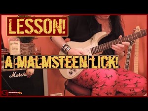 Yngwie Malmsteen lick and minor harmonic scale explained.