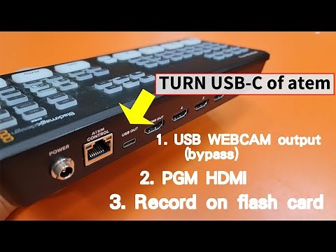 USB-C of atem mini pro for PC OBS / record / PGM hdmi at the same time