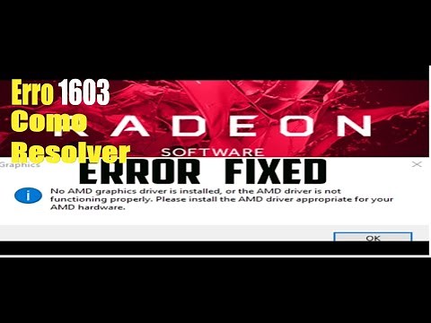 Como resolver erro 1603 driver Amd não instala- (método eficaz)